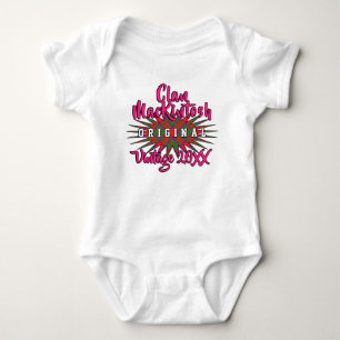 Clan MacKintosh Tartan Burst Vintage Birthyear Baby Bodysuit