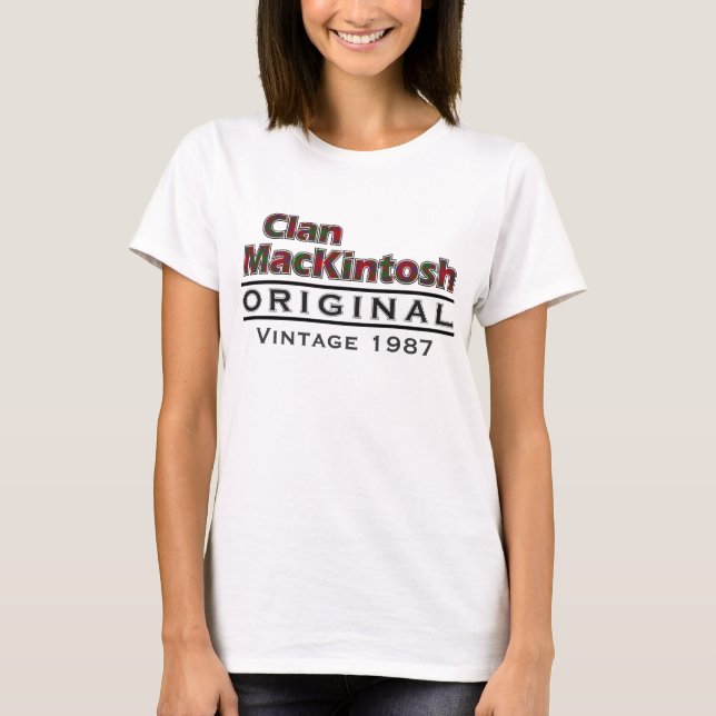 Clan MacKintosh Vintage Customize Your Birthyear T-Shirt (Front)