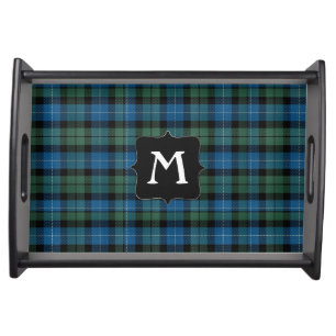 Clan MacKirdy Plaid Monogram Serving Tray