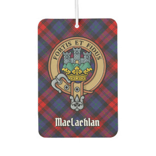 Clan MacLachlan Crest over Tartan Air Freshener