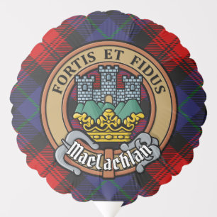 Clan MacLachlan Crest over Tartan Balloon