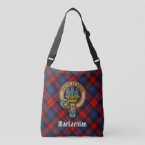 Clan MacLachlan Crest over Tartan Crossbody Bag