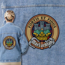 Clan MacLachlan Crest over Tartan Denim Jacket
