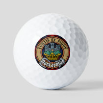 Clan MacLachlan Crest over Tartan Golf Balls