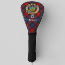 Clan MacLachlan Crest over Tartan Golf Head Cover