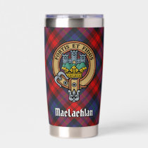 Clan MacLachlan Crest over Tartan Insulated Tumbler