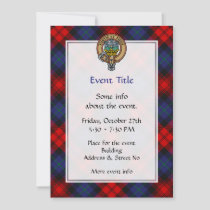 Clan MacLachlan Crest over Tartan Invitation
