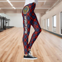 Clan MacLachlan Crest over Tartan Leggings