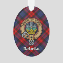 Clan MacLachlan Crest over Tartan Ornament