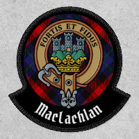 Clan MacLachlan Crest over Tartan