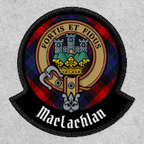 Clan MacLachlan Crest over Tartan Patch