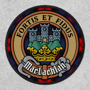Clan MacLachlan Crest over Tartan Patch