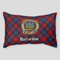 Clan MacLachlan Crest over Tartan Pet Bed