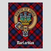Clan MacLachlan Crest over Tartan Poster