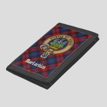 Clan MacLachlan Crest over Tartan Tri-fold Wallet