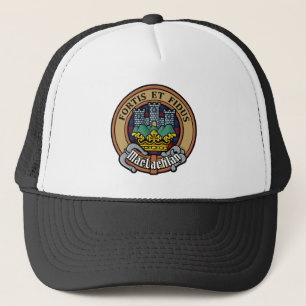 Clan MacLachlan Crest over Tartan Trucker Hat
