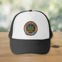 Clan MacLachlan Crest over Tartan Trucker Hat