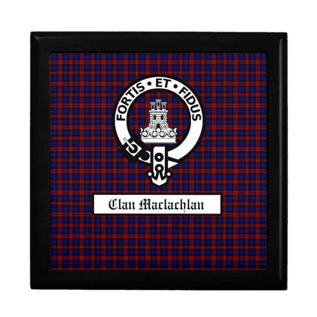 Clan Maclachlan Crest & Tartan Customizable Gift Box (Front)