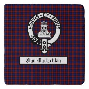 Clan Maclachlan Crest & Tartan Customizable Trivet