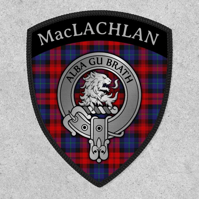 Clan MacLachlan[EDIT] Tartan & Alba Gu Brath Crest Patch (Front)