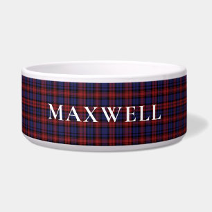 Clan MacLachlan Plaid Tartan Red Purple Check Bowl