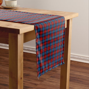 Clan MacLachlan Royal Blue and Red Scottish Tartan Short Table Runner