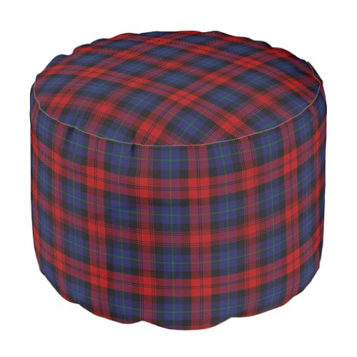 Clan MacLachlan Scottish Style Red Blue Tartan Pouf