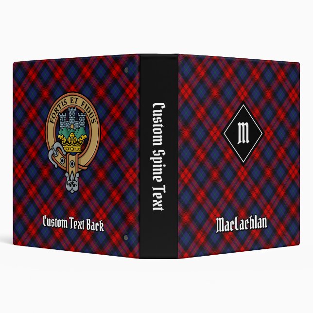 Clan MacLachlan Tartan 3 Ring Binder (Background)