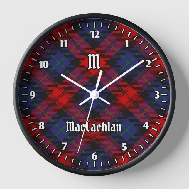Clan MacLachlan Tartan Clock (Front)