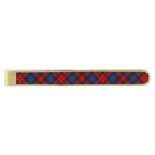 Clan MacLachlan Tartan Gold Finish Tie Bar
