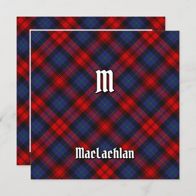 Clan MacLachlan Tartan Invitation (Front/Back)
