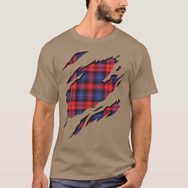 Clan MacLachlan Tartan Plaid Effects T-Shirt (Front)