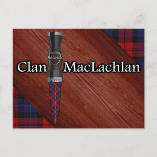 Clan MacLachlan Tartan Sgian Dubh Blade Postcard