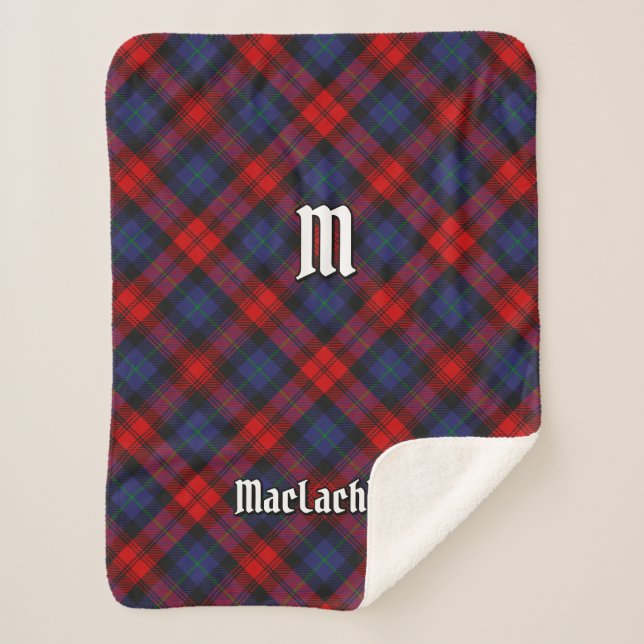 Clan MacLachlan Tartan Sherpa Blanket (Front)