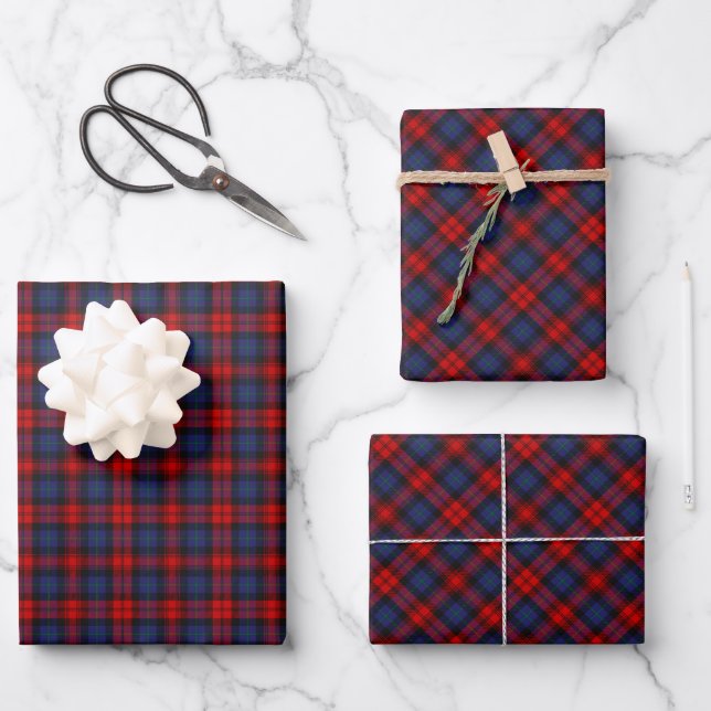 Clan MacLachlan Tartan Wrapping Paper Sheets (Front)