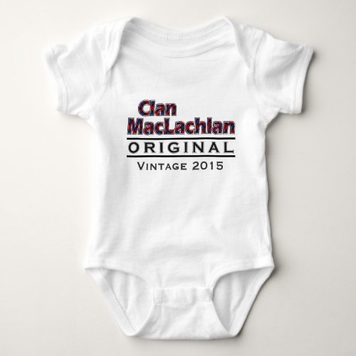 Clan MacLachlan Vintage Customize Your Birthyear Baby Bodysuit