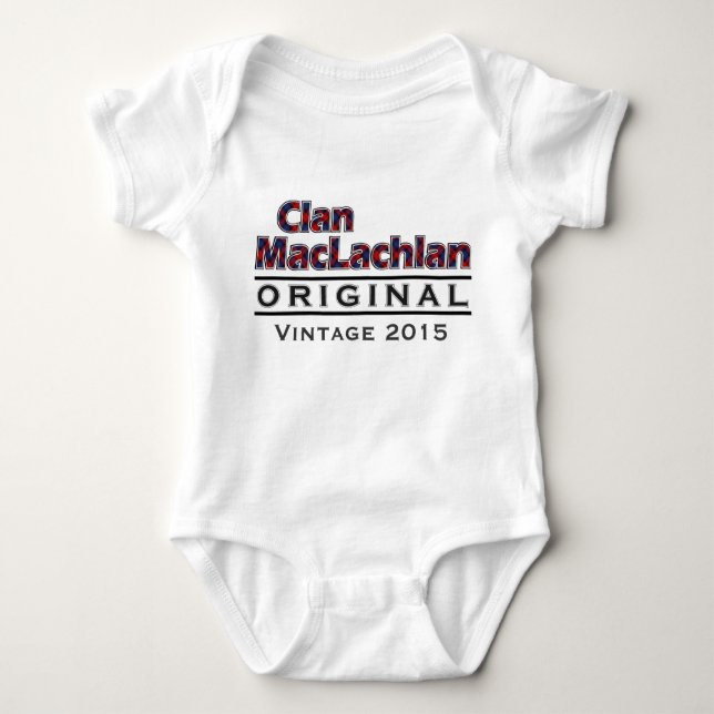 Clan MacLachlan Vintage Customize Your Birthyear Baby Bodysuit (Front)