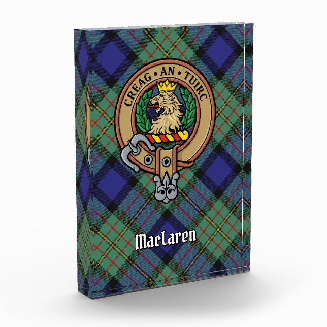 Clan MacLaren Crest Acrylic Award (Left)