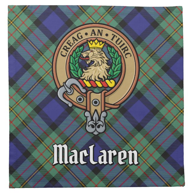 Clan MacLaren Crest Cloth Napkin (Front)