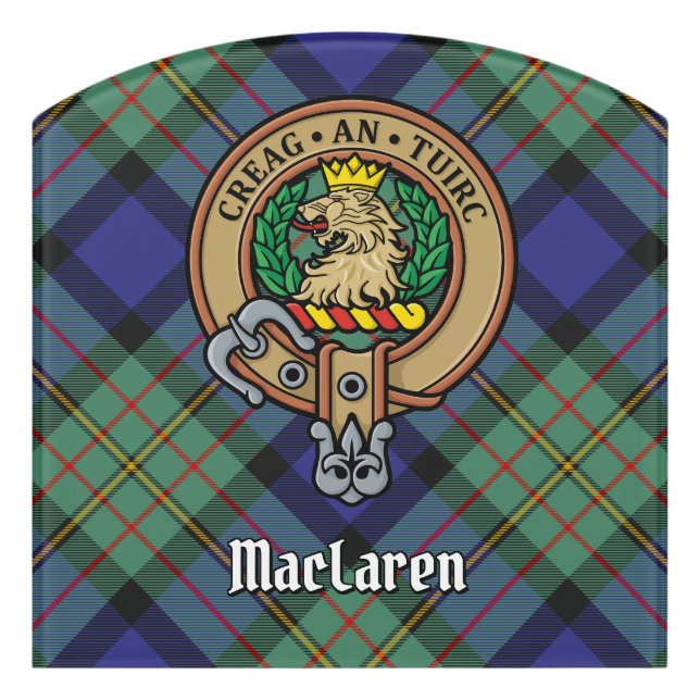 Clan MacLaren Crest Door Sign (Contour Front)