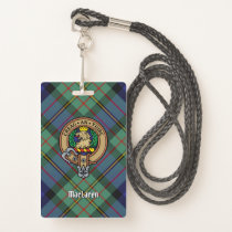 Clan MacLaren Crest over Tartan Badge