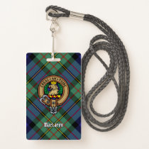 Clan MacLaren Crest over Tartan Badge