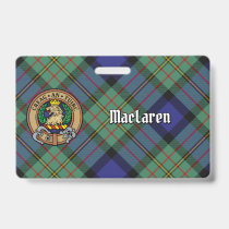 Clan MacLaren Crest over Tartan Badge