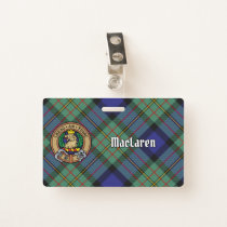 Clan MacLaren Crest over Tartan Badge