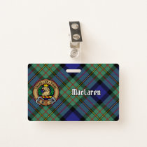 Clan MacLaren Crest over Tartan Badge