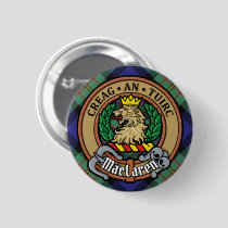 Clan MacLaren Crest over Tartan Button