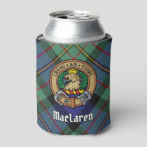 Clan MacLaren Crest over Tartan Can Cooler