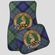 Clan MacLaren Crest over Tartan Car Floor Mat