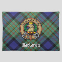 Clan MacLaren Crest over Tartan Cloth Placemat
