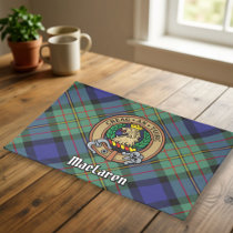 Clan MacLaren Crest over Tartan Cloth Placemat
